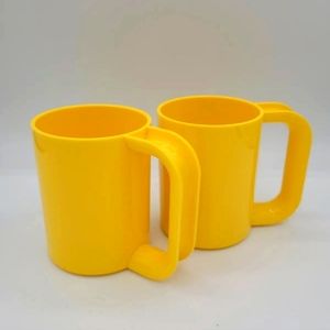 Heller Maxmug Yellow Mug Massimo Vignelli MCM Mid Century Mod Set of 2 USA